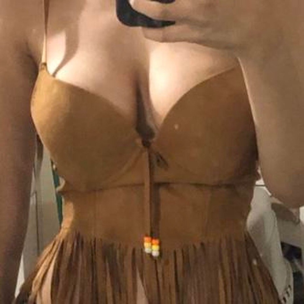BRAND NEW WITH TAGS Brown Fringe top